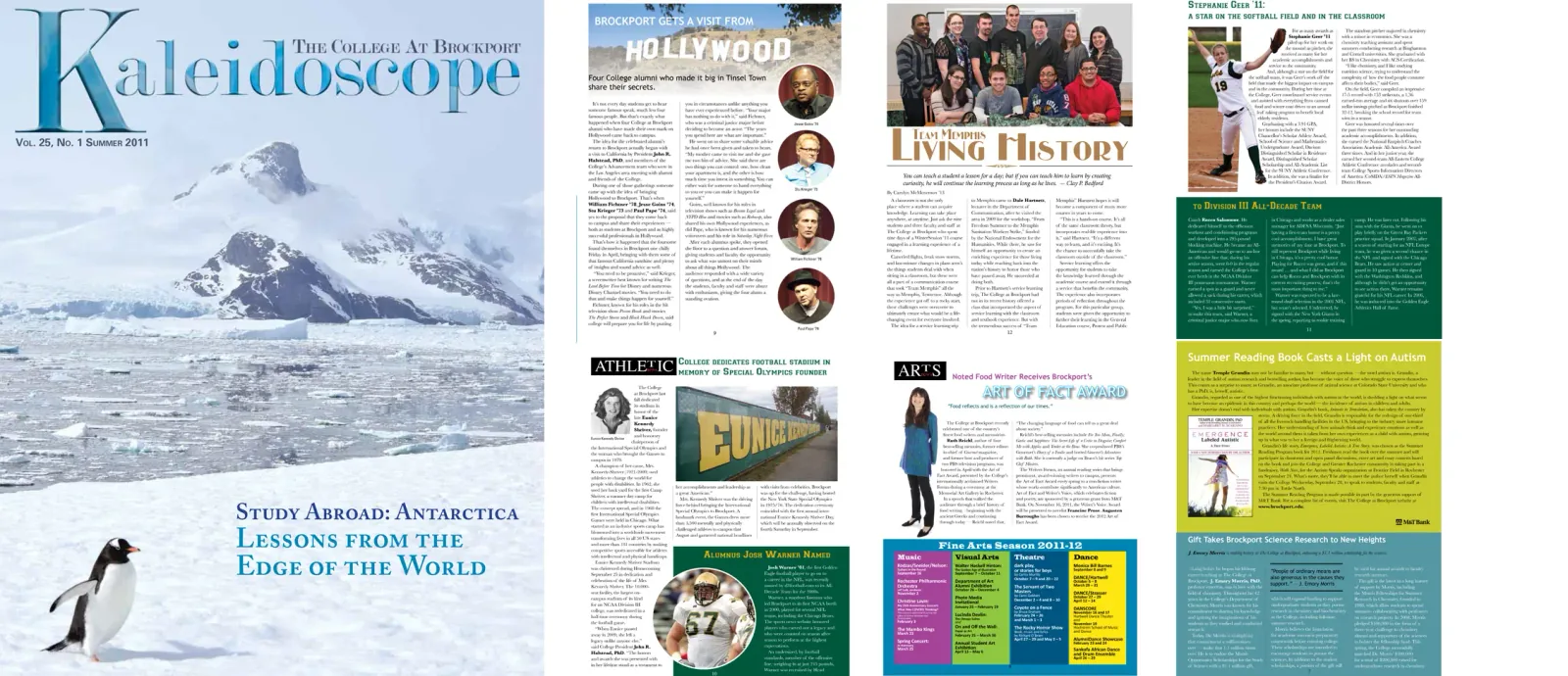 Kaleidoscope magazine, cover and open spread